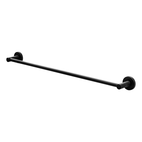 Amig - Badetuchhalter Mod. Gorliz-2 | Wandhalterung für Handtücher Mit Schrauben inklusive | 655 x 46 x 62 mm | Edelstahl und Zamak | Matt Schwarz