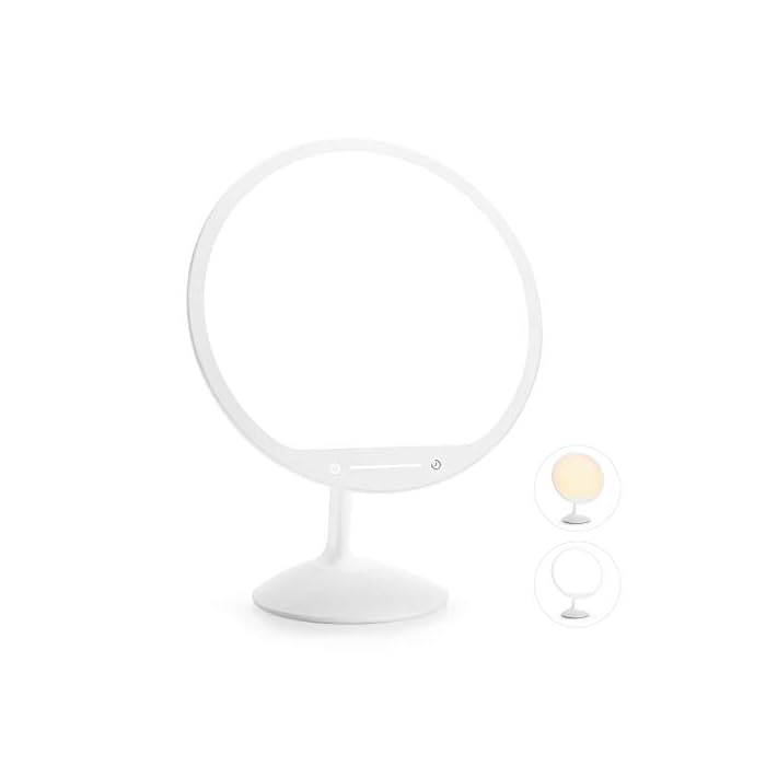 Gladle Light Therapy Lamp with Warm & Cool Light, UV-Free 10000 Lux Bright Light Box with 30min Timer, Portable LED Sun…