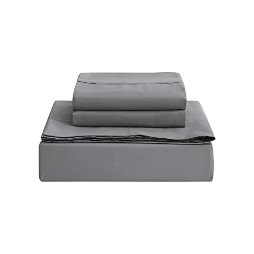 Buyoung Queen Bed Sheet Set - 4 Piece Set,14 inch Deep Pocket,1800 Microfiber, Ultra Soft,Wrinkle Free,Fade, Stain Resistant Washable,Breathable,1 Fitted Sheet,1 Flat Sheet,2 Pillowcases(Grey)