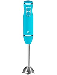 New House Kitchen Immersion Hand Blender 2 Speed Stick Mixer with Stainless Steel Shaft & Blade, 300 Watts Easily Food, Mixes Sauces, Purees Soups, Smoothies, and Dips, Turquoise