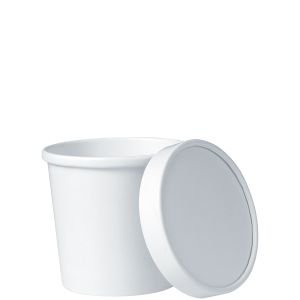 White Pint Frozen Dessert Containers 25 Pack (12 oz)
