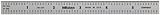 Mitutoyo 182-207, Steel Rule, 6" X 150mm, (1/10, 1/100", 1mm, 1/2mm), 1/64" Thick X 1/2" Wide, Satin Chrome Finish Tempered Stainless Steel