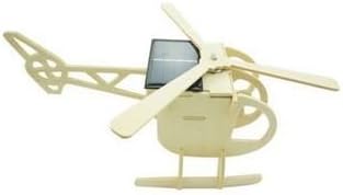 3D Solar Power Energy DIY Kits Wooden Helicopter Children Educational Wood Jigsaw Puzzle Toy by EduCare Earth