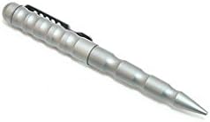 Devender 6-inch Silver Aluminum Tactical Ball Point Pen , Barrel color Silver, Ink color Black (W5450)