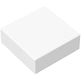 Classic Building Bricks Tile 1 x 1 100 Piece, Compatible with Lego Parts 3070, Creative Play Set - 100% Compatible with Lego and All Major Brick Brands(Colour:White)