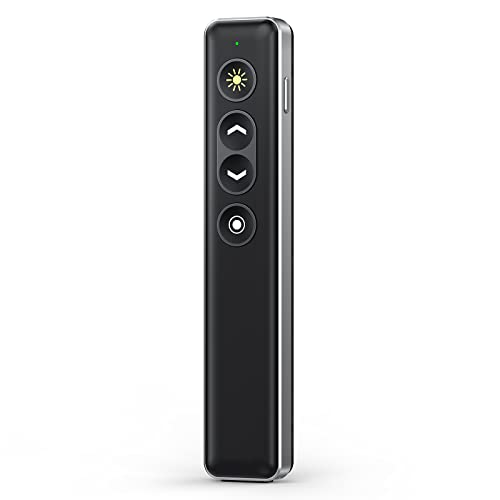 2 in 1 Physical and Digital Laser Pointer Presentation Clicker, Presentation Remote with Highlighting Magnifier for LED LCD Screen，Wireless Presenter Remote Pointer for PowerPoint Slideshow