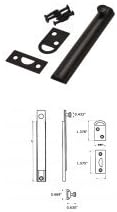 4" Solid Brass Surface Bolt in Dark Oil Rubbed Bronze
