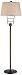 Industrial Floor Lamp with Nightlight Antique LED Edison Bronze Burlap Drum Shade for Living Room Reading Bedroom - Franklin Iron Works