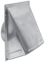 Lambro 345S Damper Spring Controlled 5 in. Aluminum Wall Cap - Screen