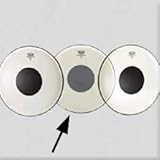 Remo CS-0115-10 15-Inch Controlled Sound Drum Head, Black Dot On Bottom, Coated