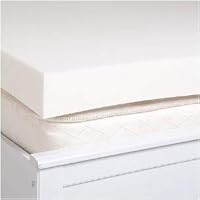 AmericanMade Twin Size 4 Inch Thick, Firm Conventional Polyurethane Foam Mattress Pad Bed Topper Made in the USA