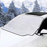 Homiar Car Snow Cover - Car Windshield Snow Cover,Magnetic Windshield Cover Cotton Thicker Snow Protection Cover Ice Removal Wiper Visor Protector All Weather Winter Summer Cars Trucks Vans SUVs