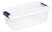 Sterilite 17511712 6-Quart ClearView Latch Box, with Plum Handles, 2-Pack