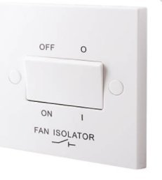 BG Triple Pole Fan Isolator Switch - Square Edge