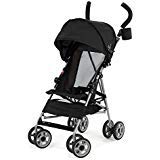 Kolcraft Cloud Umbrella Stroller, Black Travel Umbrella Stroller Comes with an Extended Sun Canopy and Rear Hood to Offer More Protection