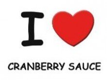 I Love Cranberry Sauce Picture Art – Living Room – Peel & Stick Sticker - Vinyl Wall Decal - 22 Colors Available