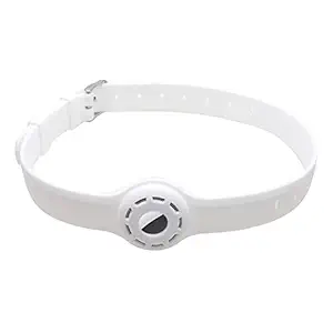 Xtore Dog/Cat Collar Case for Apple AirTag | Adjustable Skin Friendly - ( Pack of 1, White ) - NO AIRTAGS Included