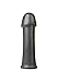 Doc Johnson American Bombshell - B-10 Torpedo - Vac-U-Lock and F Machine Compatible Dildo or Butt Plug - Gunmetal Grey
