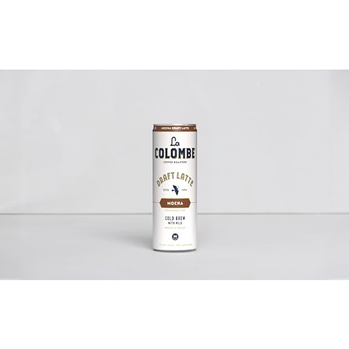 LA COLOMBE COFFEE, MOCHA DRAFT LATTE, 11 FL OZ CANS (PACK OF 12), COFFEEHOUSE QUALITY COLD BREW, SPECIALTY GRADE COFFEE BEANS, READY-TO-DRINK ON-THE-GO
