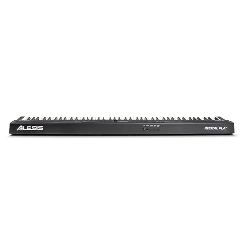 Alesis Piano con Teclado de 88 Teclas con 480 Sonidos, Altavoces, USB MIDI, Bolsa de Transporte, Soporte, Auriculares, Pedal y Lecciones de Piano para Principiantes