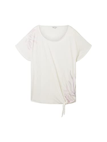 TOM TAILOR Maglietta da Donna 1037488 10315-Whisper Whisper White, XXL, 10315 - Whisper White, XXL