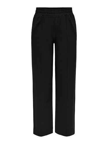ONLPOPTRASH-Suki - Pantalones de Corte Ancho para Mujer, Cintura Media, Holgados, Negro, M / 34L