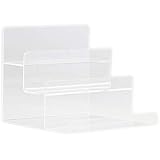 Acrylic Wallet Display Stand Holder Acrylic Jewelry Display Riser Shelf Showcase Fixtures (3-Tier)