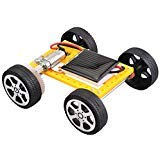 Wenini Mini Solar Car DIY Assemble Toy Set Solar Powered Car Kit Educational Science for Kids Birthday Festival Gift (Multicolor)