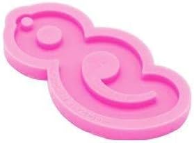 Mixed Media - Shiny Period Semi Colon Shape Mold Silicone Molds Resin Keychain Mold DIY Semicolon Epoxy Resin Craft Mold Earring Necklace Moulds for DIY Jewelry Making Key Ring Pendant Molds Epoxy Molds