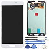 Comfine Original OEM Replacement for Samsung Galaxy S5 LCD Display Screen + Touch Digitizer Assembly, for G900 G900A G900P G900T G900V G900R4 G900F, Repair Tools + Samsung Logo, White