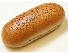 Rotellas Solid Poppy Seed Hot Dog Bun, 5.5 inch Length -- 54 per case.