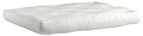 Artiva USA Home Deluxe 8-Inch Futon Sofa Mattress with Inner Spring Made in US for Long-Lasting Use, Full, Solid, Natural/Off-White