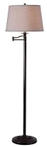 Kenroy Home 32215CBZ Riverside Swing Arm Floor Lamp, Copper Bronze Finish