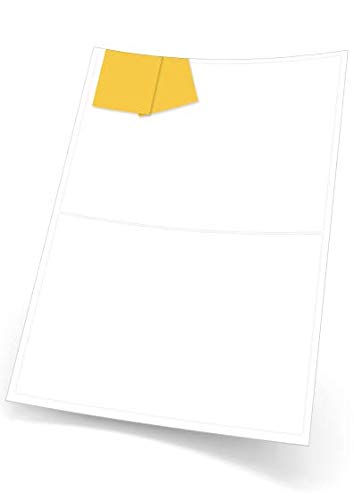 Rectangle A4 Labels (Matt White Permanent) (200mm x 144mm, 2 Labels Per Sheet, 500 Sheets)