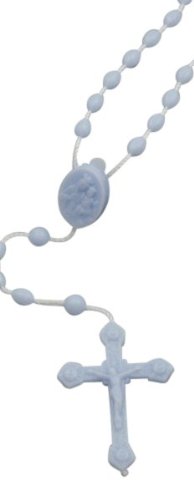 Taufgeschenke Direkt Nylon and blue rosary, about 16,54 inches