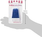 Anniversary House Navy Glitter Birthday Candles 12 with Holders 7.5cm view 3