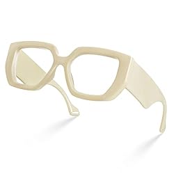 Laemzinv Oversized Square Blue Light Glasses for