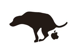 TY0075 I Hate Apple Bumper Decal Sticker, Anti-Apple Skateboard Sticker