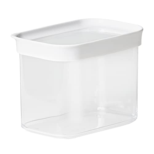Emsa Optima N11418 Dry Storage Container 1 Litre Rectangular Portrait Format 100% Safe Hygienic Safe and Space Efficient Fresh Seal BPA Free Transparent Design