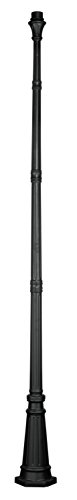 Livex Lighting 7617-04 Outdoor Cast Aluminum Fluted Post, Black