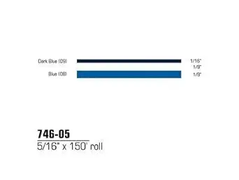 3M Scotchcal 74605 Blue / Dark Blue Striping Automotive Tape - 5/16 in Width x 150 ft Length - 2 mil Thick [PRICE is per ROLL]