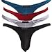COSOMALL Men's Sexy Thongs Low Rise Underwear Ice Silk Briefs