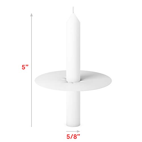 Simply Soson 252 Vigil Candles with Drip Protectors for Devotional Candlelight Vigil Service, Box of 252 Candles, Unscented White 5" H X 5/8" D | Unscented | No Smoke Code 2349