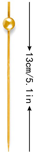 PuTwo-Cocktail-Picks-Handmade-Bamboo-Appetizer-Toothpicks-100-Counts-47-Yellow-Pearls