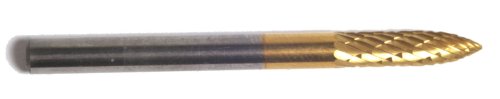 Champion SG43 Titanium Nitrite Coated Burs Solid Carbide Miniature 1/8-Inch Cutter Diameter 3/8-Inch Length of Cut