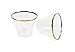 Set of 50 Gold Rimmed Disposable Cups - Elegant Plastic Cups Gold Rim - Fancy Gold Plastic Party Cups for Weddings - Disposable Wine Glasses - Plastic Cocktail Glasses - Bridal Shower Cups Gold Party