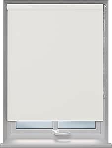 Home In Style 4U Thermal Insulated 100% Blackout Fabric Roller Blinds Plain Coloured UV-resistant Child Safe Easy Fit Trimmable Window Blind Darkening Shades Fittings Includedd(Cream,90cmx165)