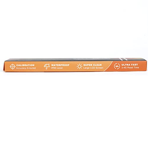 CIRYCASE Termometro Cucina, Termometro Barbecue a Lettura Istantanea con Sonda da 14.2 cm, Display LCD & Funzione di Mantenimento, Termometro Carne Ad Alta Precisione per Cucinare, Cuocere, ecc