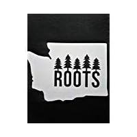 Chase Grace Studio Washington State PNW Vinyl Decal Sticker|WHITE|Cars Trucks Vans SUV Laptops Walls Glass Metal |5.5" X 4"|CGS849