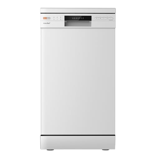 ' CDWEF1034BW Lave-vaisselle indépendant avec 10 couverts, démarrage différé, fonction demi-charge, paniers flexibles - Blanc